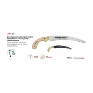 SERRUCHO ALTUNA J425 CURVO MADERA CON FUNDA