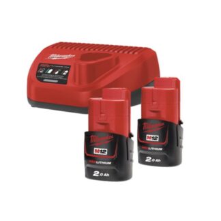 KIT 2 BATERÍAS 2 AH Y CARGADOR MILWAUKEE M12
