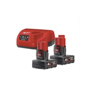 KIT 2 BATERÍAS 4 AH Y CARGADOR MILWAUKEE M12