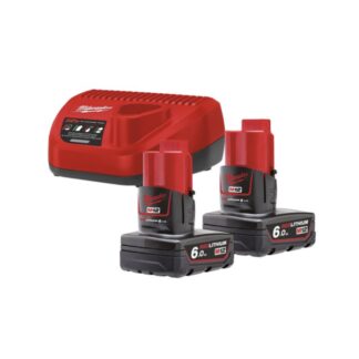 KIT 2 BATERÍAS 6 AH Y CARGADOR MILWAUKEE M12