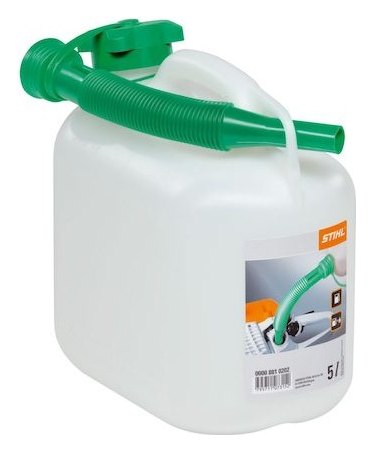 BIDÓN STIHL PARA COMBUSTIBLE 5 L TRANSPARENTE CON TUBO DE LLENADO