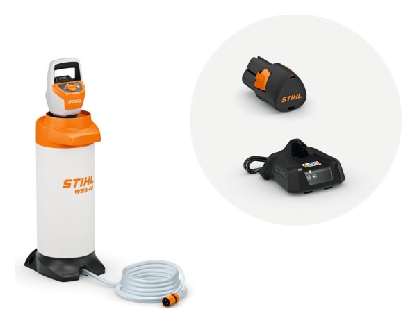 DEPÓSITO DE AGUA A PRESIÓN STIHL WSA 40 BATERÍA SET CON AS 2 Y AL 1