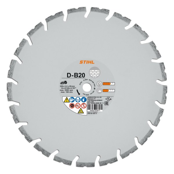 DISCO DE DIAMANTE STIHL D-B20 400 MM PARA CONSTRUCCIÓN EN GENERAL