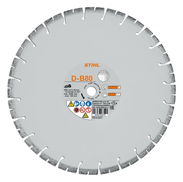 DISCO DE DIAMANTE STIHL D-B80 350 MM PARA CONSTRUCCIÓN EN GENERAL