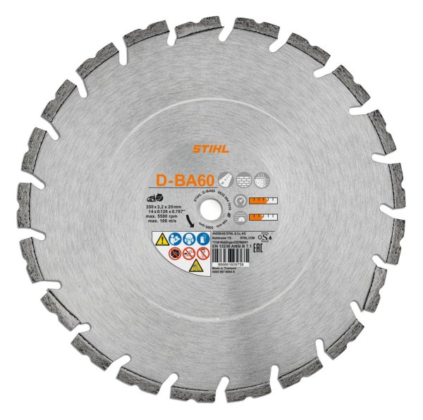 DISCO DE DIAMANTE STIHL D-BA60 350 MM PARA USO UNIVERSAL