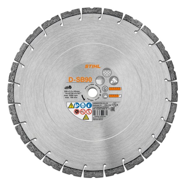DISCO DE DIAMANTE STIHL D-SB90 300 MM PARA ALTAS PRESTACIONES