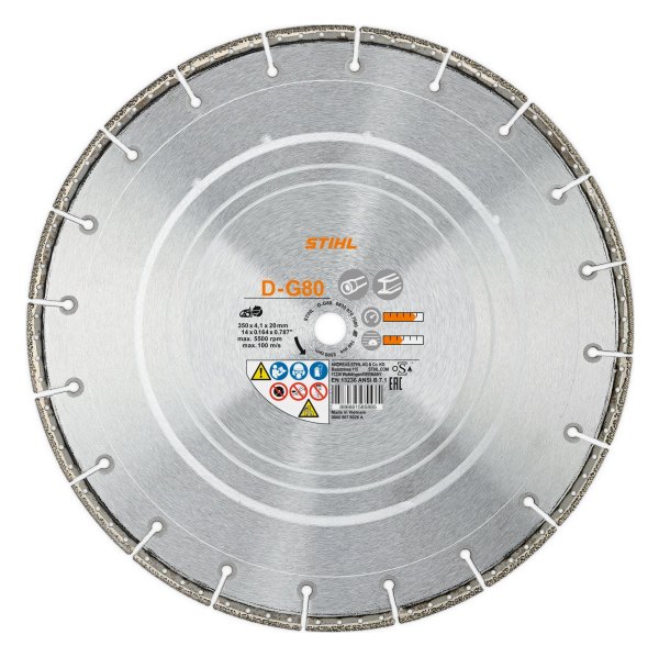 DISCO DE DIAMANTE STIHL D-G80 230 MM PARA TUBOS DE FUNDICIÓN DÚCTIL