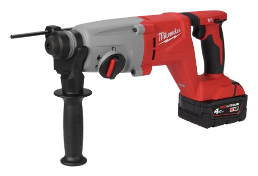MARTILLO MILWAUKEE M18 (2 BATERÍAS 4 AH Y CARGADOR) SDS-PLUS 26 mm PROFESIONAL