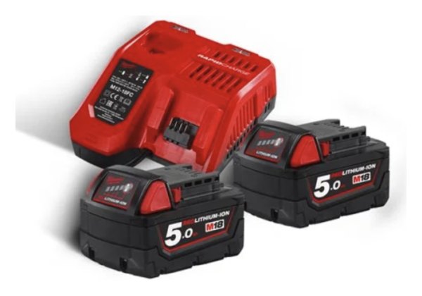 KIT 2 BATERÍAS 5 AH Y CARGADOR MILWAUKEE M18