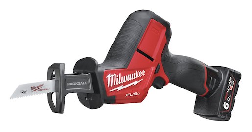 SIERRA SABLE MILWAUKEE M12 (2 BATERÍAS 6 AH Y CARGADOR)