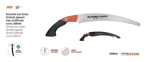SERRUCHO ALTUNA J422 CURVO PLÁSTICO CON FUNDA